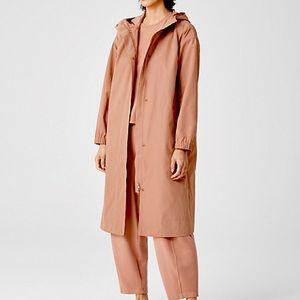 NWT Eileen Fisher hooded raincoat
